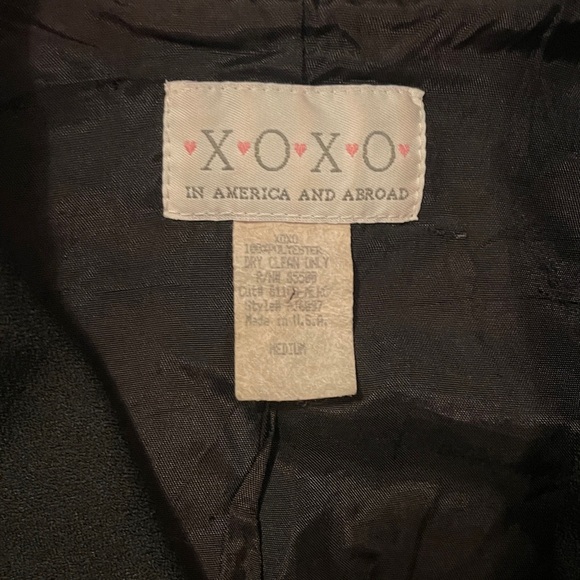 Vintage XOXO Elegant Black Blazer with Silver Accents - Picture 2 of 4